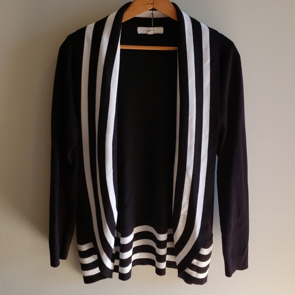 Black and white stripe cardigan